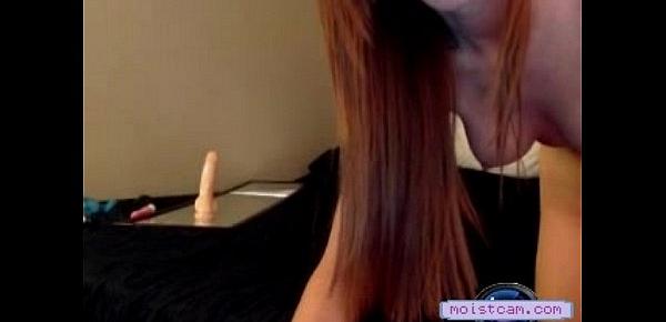  [moistcam.com] Redhead teen slut blasts her holes! [free xxx cam]